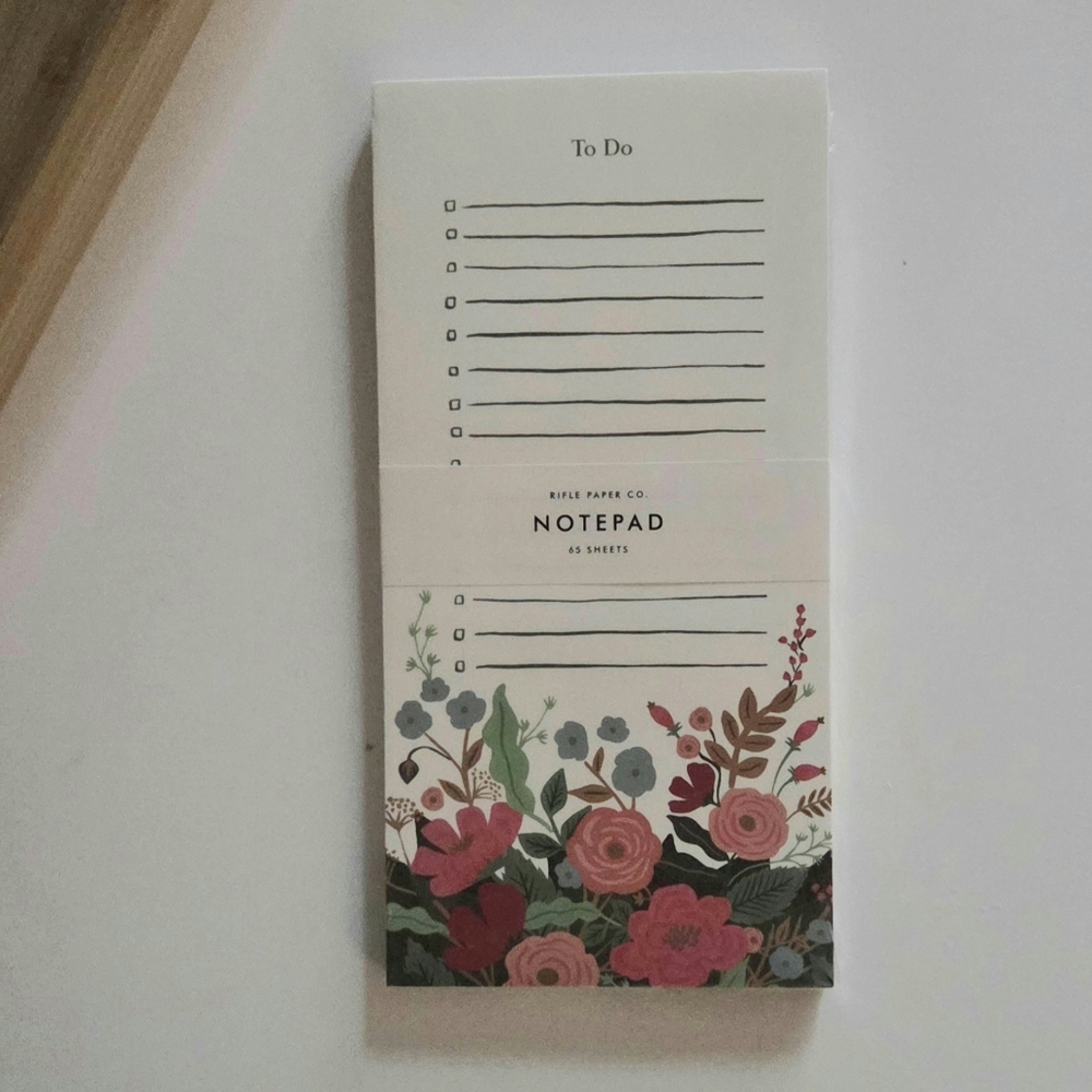 Rifle Paper Co. Floral To Do List Notepad